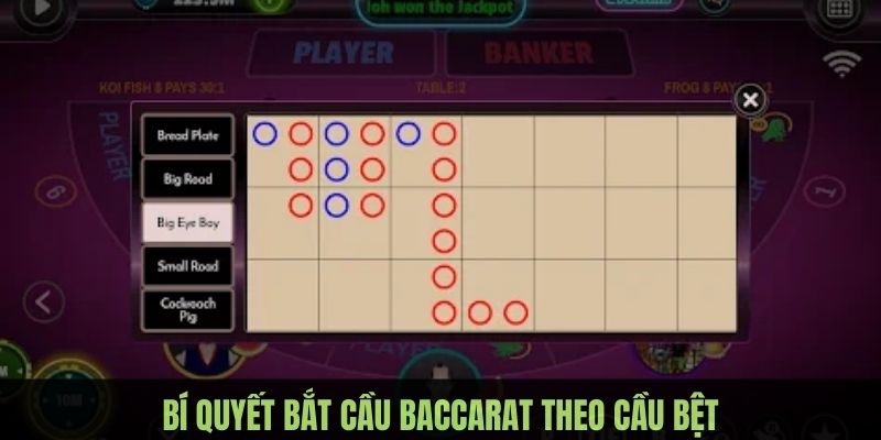 Soi theo cầu bệt baccarat là kỹ thuật dễ dàng thực hiện, giúp bạn thắng lớn